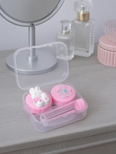 Контейнер для линз "Milota friends", pink