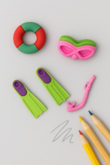 Ластики "Sea", 5 шт. в наборе