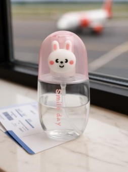Дорожная бутылочка "Smile bunny day", pink (60 ml)