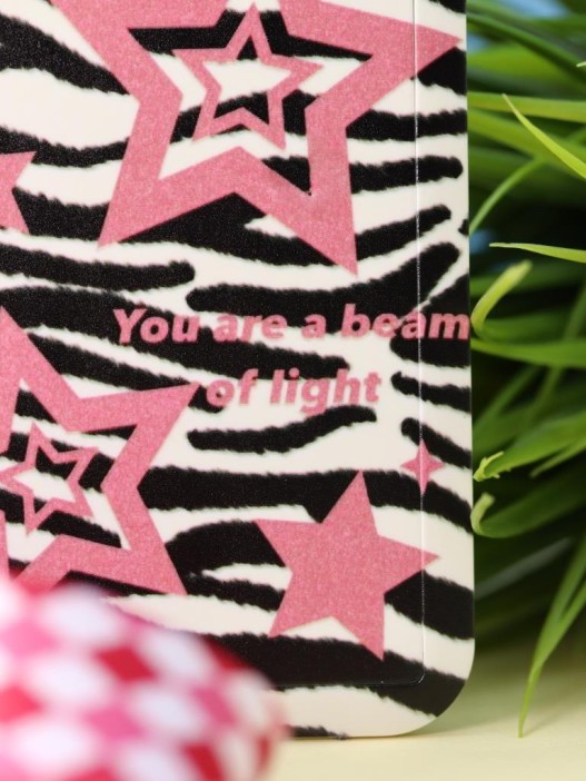 Футляр для карт на ленте &quot;Shining pink stars&quot;, zebra print 