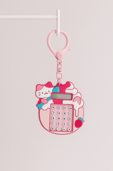 Брелок-калькулятор "Мармеладный малыш", розовый