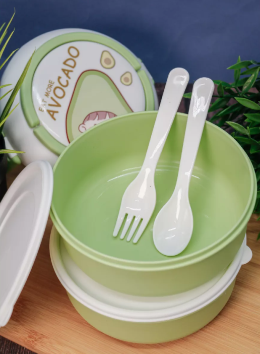 Ланчбокс &quot;Circle eat more avocado&quot;, green 