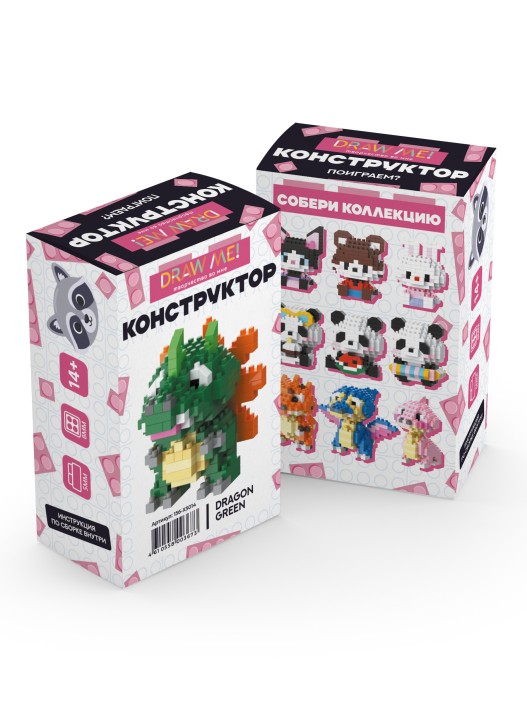 Конструктор "DRAGON GREEN" (186 деталей), 6*5*5 см. 