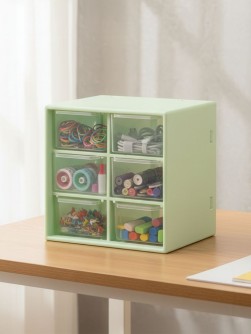 Органайзер настольный "Six cells", green (10*12*12)