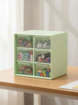 Органайзер настольный "Six cells", green (10*12*12)