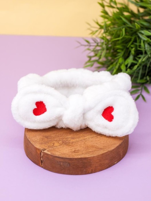 Повязка на голову GIRLY &quot;Two heart&quot;, white 