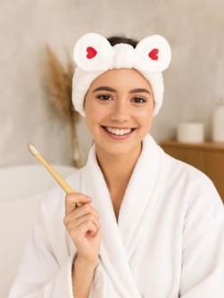 Повязка на голову GIRLY "Two heart", white