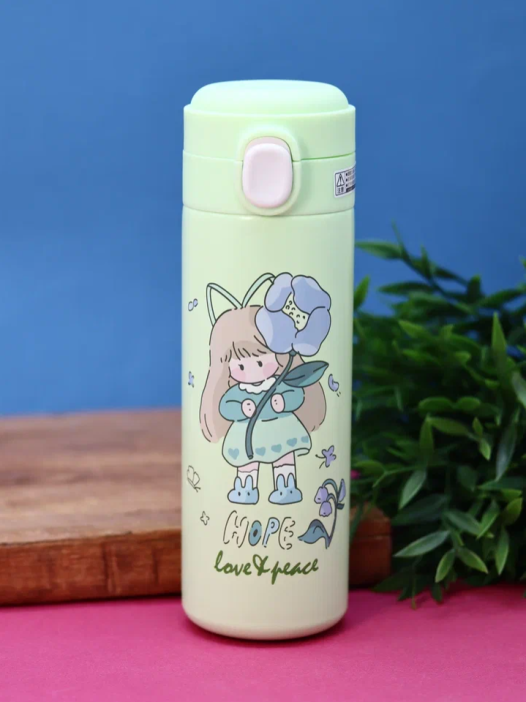 Термос «Love and peace, hope», green (450 мл) 