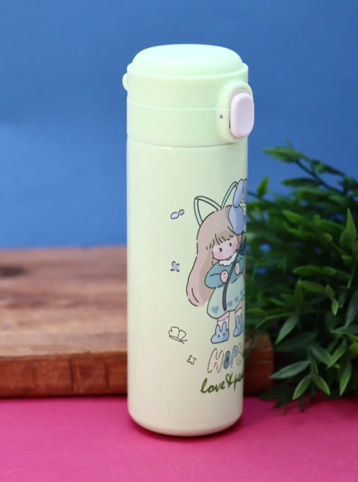 Термос «Love and peace, hope», green (450 мл) 