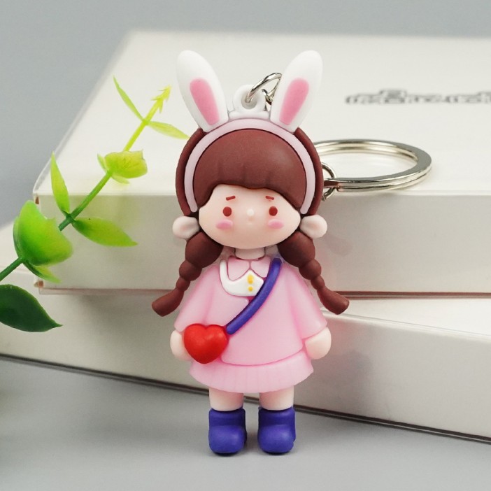 Брелок «Girl with ears», pink 