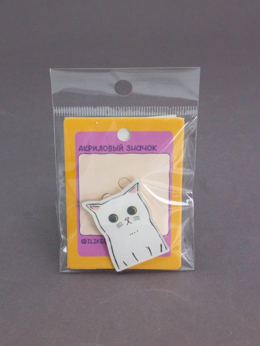 Значок акриловый iLikeGift &quot;Sad cat&quot; 
