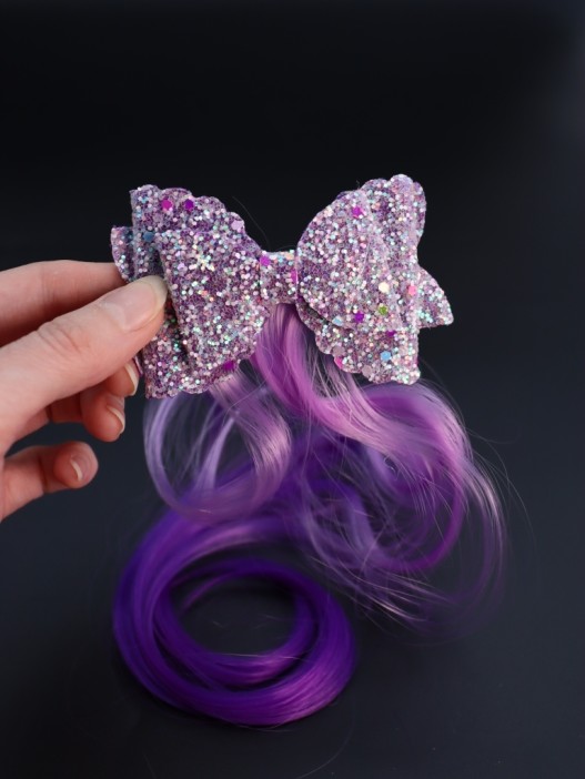 Заколка "Beautiful curl", purple (8.5*5.5 см, L=30 см) 