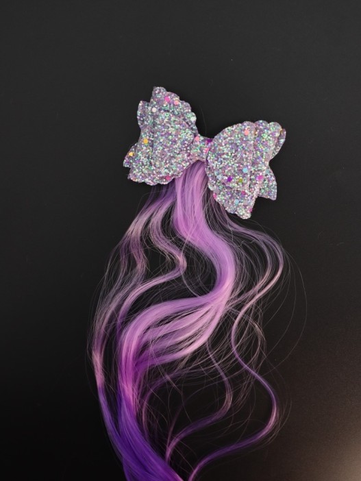 Заколка "Beautiful curl", purple (8.5*5.5 см, L=30 см) 