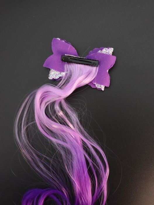 Заколка "Beautiful curl", purple (8.5*5.5 см, L=30 см) 