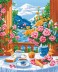 Картина по номерам 40*50 &quot;Чаепитие&quot; (24 цвета) 