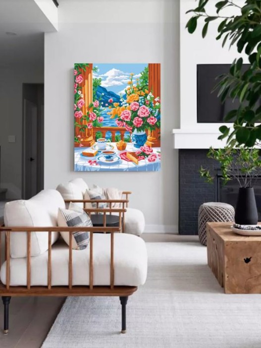 Картина по номерам 40*50 &quot;Чаепитие&quot; (24 цвета) 