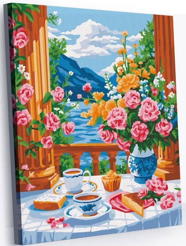 Картина по номерам 40*50 "Чаепитие" (24 цвета)