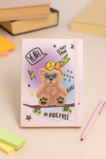 Блокнот (А5) &quot;Bear ride free&quot;, beige (14.5*21)