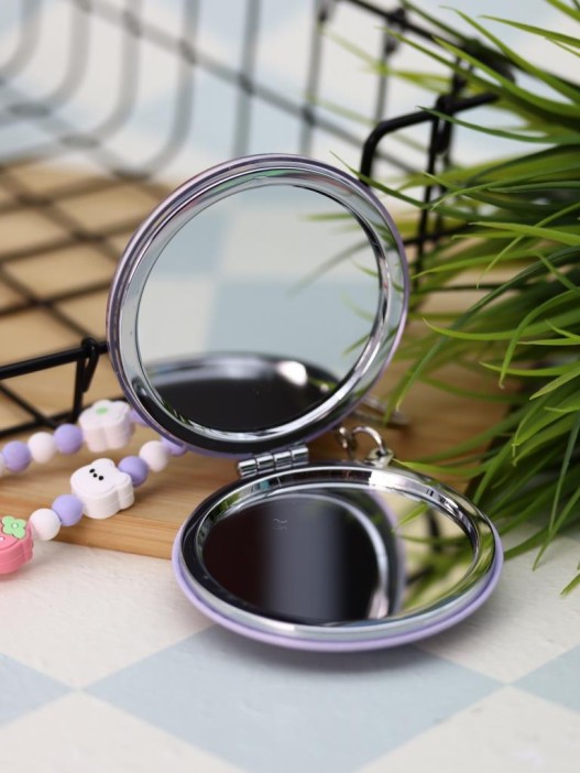 Зеркало-шейкер раскладное с шнурком &quot;Terenity&quot;, фиолетовое (7*7 см) 