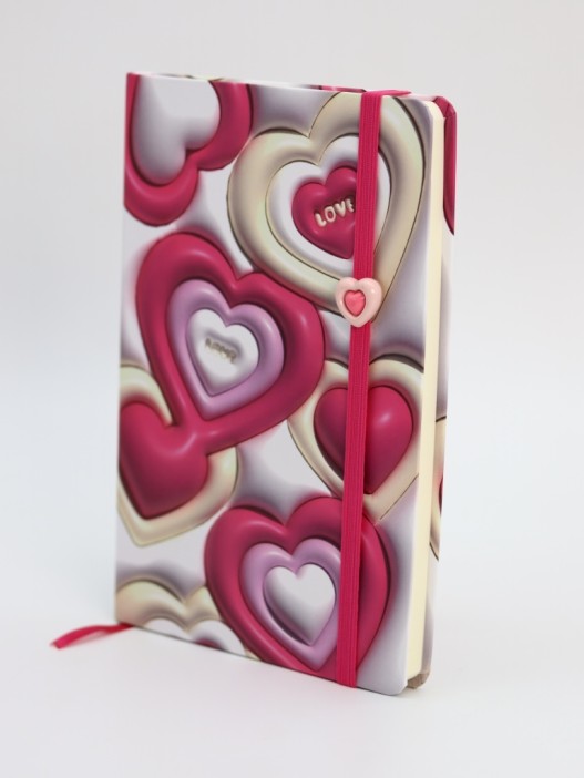 Блокнот (А5) "3D Heart many", white (14.5*21) 