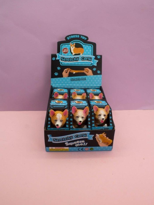 Мялка - антистресс «Corgi», шоубокс 12 шт. 