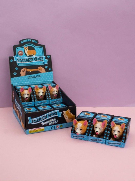Мялка - антистресс «Corgi», шоубокс 12 шт. 
