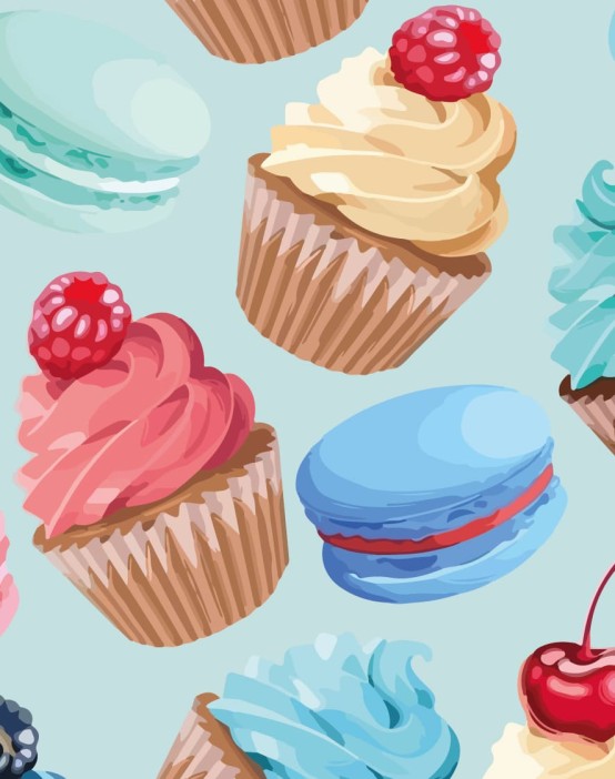 Набор мини открыток 10 шт. «Кексы и макаруны», 7.5*9.5 см 