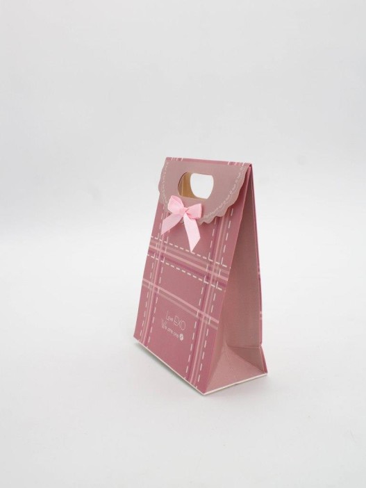 Пакет подарочный (XS) &quot;Simple plaid&quot;, brown (12x6x16) 