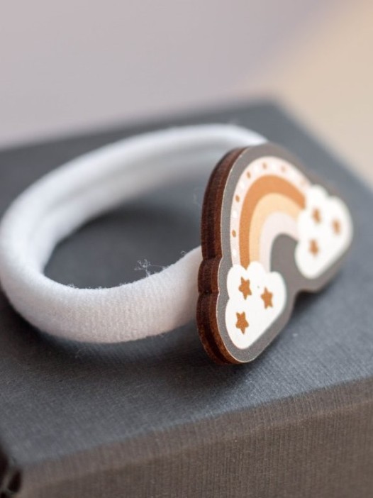 Резинка для волос ECO из дерева RAINBOW DREAMS 