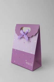 Пакет подарочный (XS) "Small dots", purple (12x6x16)