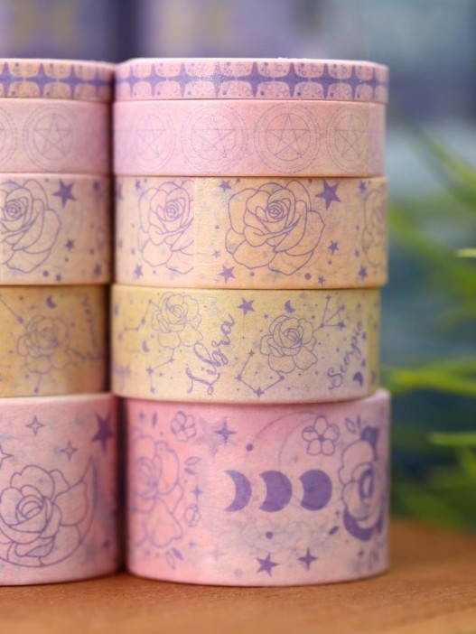 Набор декоративного скотча 10 шт. &quot;Night magic&quot;, pink, шоу-бокс 8 шт. 