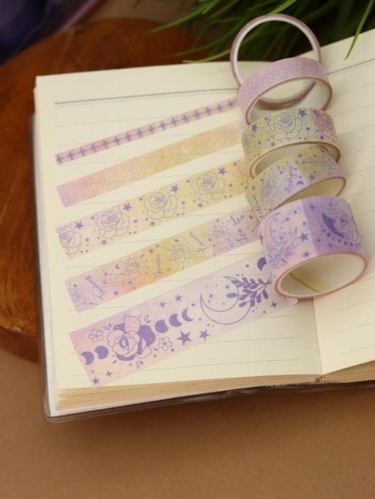 Набор декоративного скотча 10 шт. &quot;Night magic&quot;, pink, шоу-бокс 8 шт. 