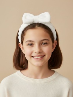 Повязка на голову GIRLY "Бант белый"