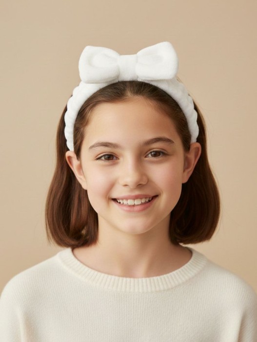 Повязка на голову GIRLY "Бант белый" 