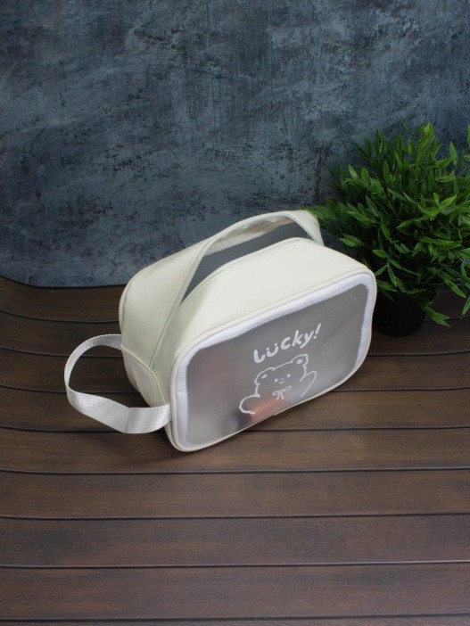 Косметичка &quot;Lucky bear&quot;, white (18х25х11 см) 