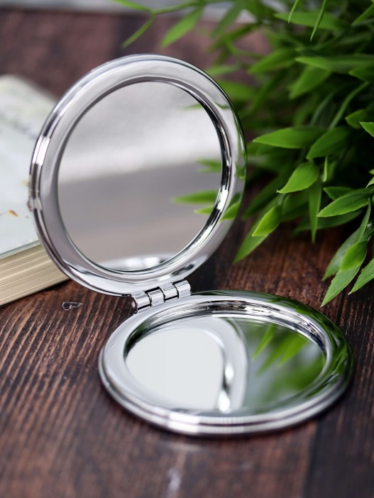 Зеркало-шейкер раскладное "Smile day", green (7*7 см) 