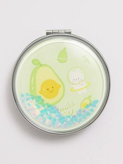Зеркало-шейкер раскладное "Smile day", green (7*7 см)