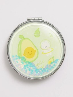 Зеркало-шейкер раскладное "Smile day", green (7*7 см)