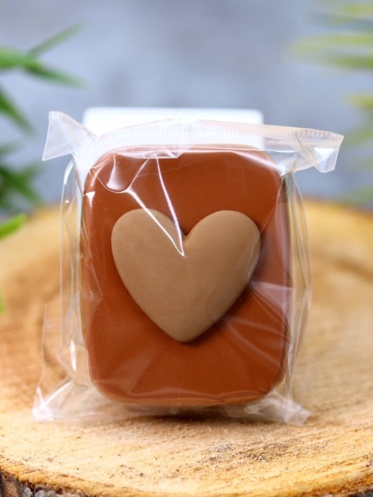 Контейнер для линз «Heart paint», brown 