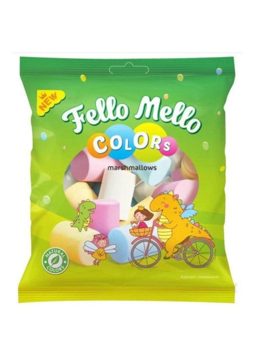 Жевательный зефир (Marshmallows) &quot;FELLO MELLO&quot; COLORS, 85 гр. 