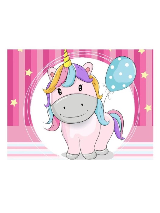 Алмазная мозаика без подрамника &quot;Единорог с шариком&quot;, 15х20 см 