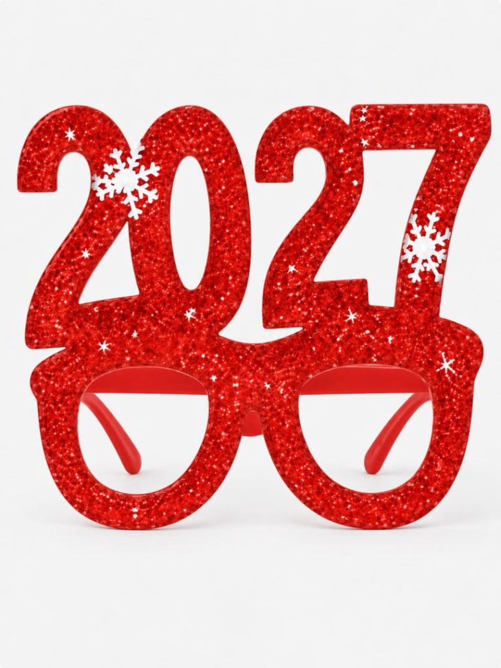 Очки карнавальные iLikeGift "2027", красные