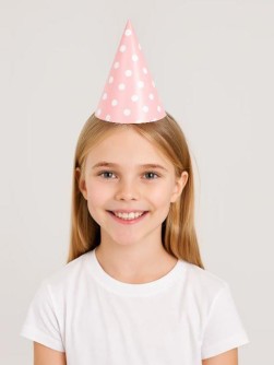 Бумажный колпак 6 шт. "Cute peas", pink (160 мм)