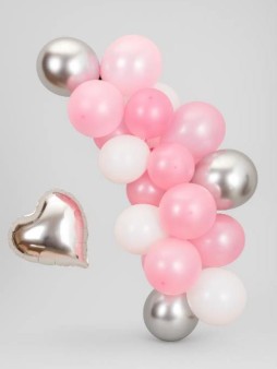 Набор воздушных шаров 25 шт. "Air heart", pink