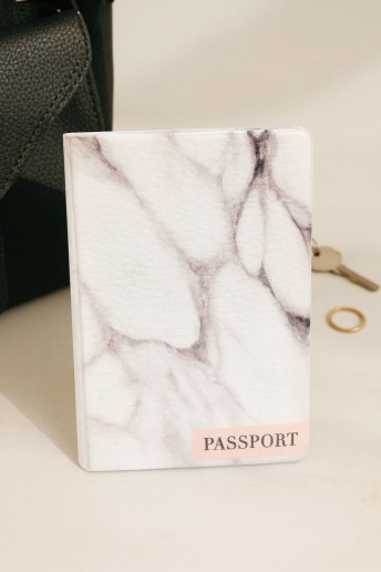 ОБЛОЖКА ДЛЯ ПАСПОРТА из искусственной кожи Marble, плотность 800 мкм