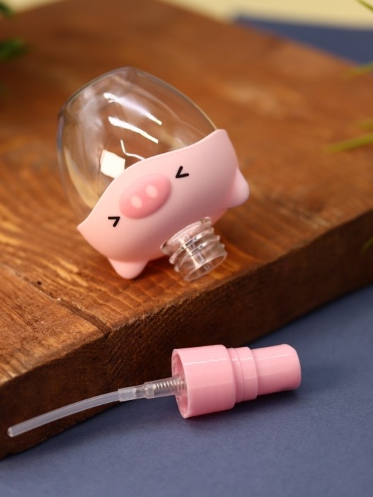 Дорожная бутылочка &quot;Pretty pig&quot;, pink (70 ml) 