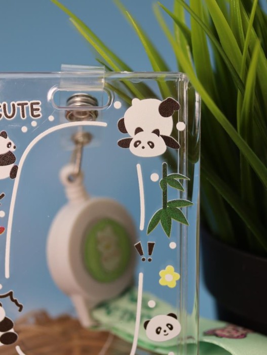 Футляр для карт на ленте ПО ПЛАНУ. &quot;Cute panda&quot;, transparent 