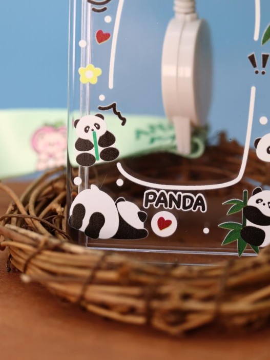 Футляр для карт на ленте ПО ПЛАНУ. &quot;Cute panda&quot;, transparent 