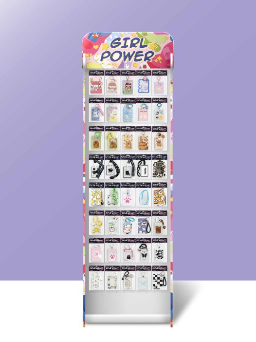 Стойка с крючками &quot;Girl power&quot; + комплект футляров для карт ПО ПЛАНУ. 