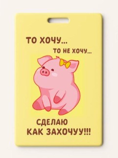 Держатель для карт "Сделаю как захочу" (6,5 х 10,4 см)
